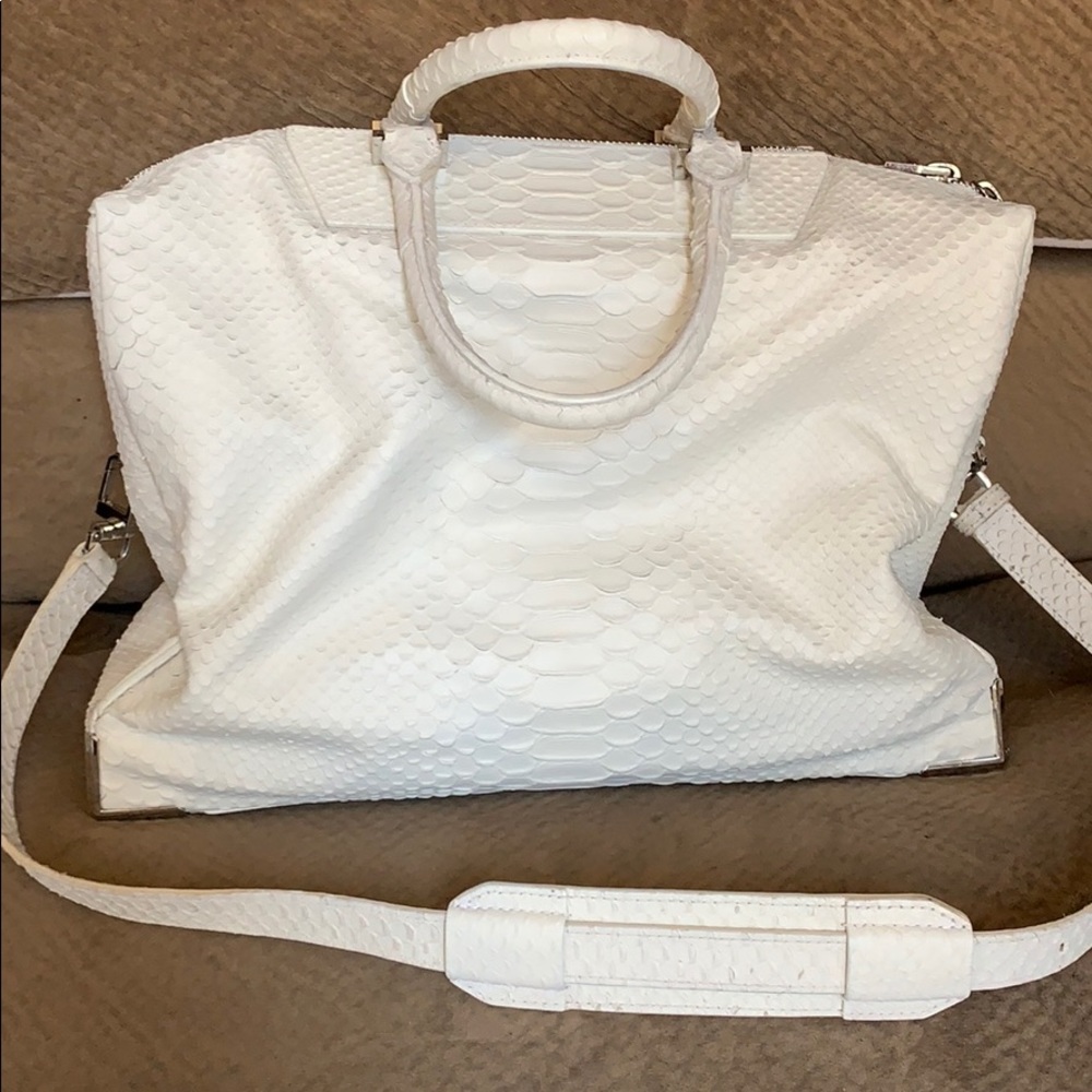 Alexander Wang Emile White Python Leather Rare - image 4